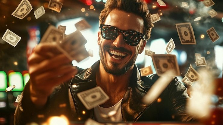 Dealer profesional suka77 membagikan kartu dalam permainan Three Card Poker live